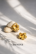 Gold Flower Earrings